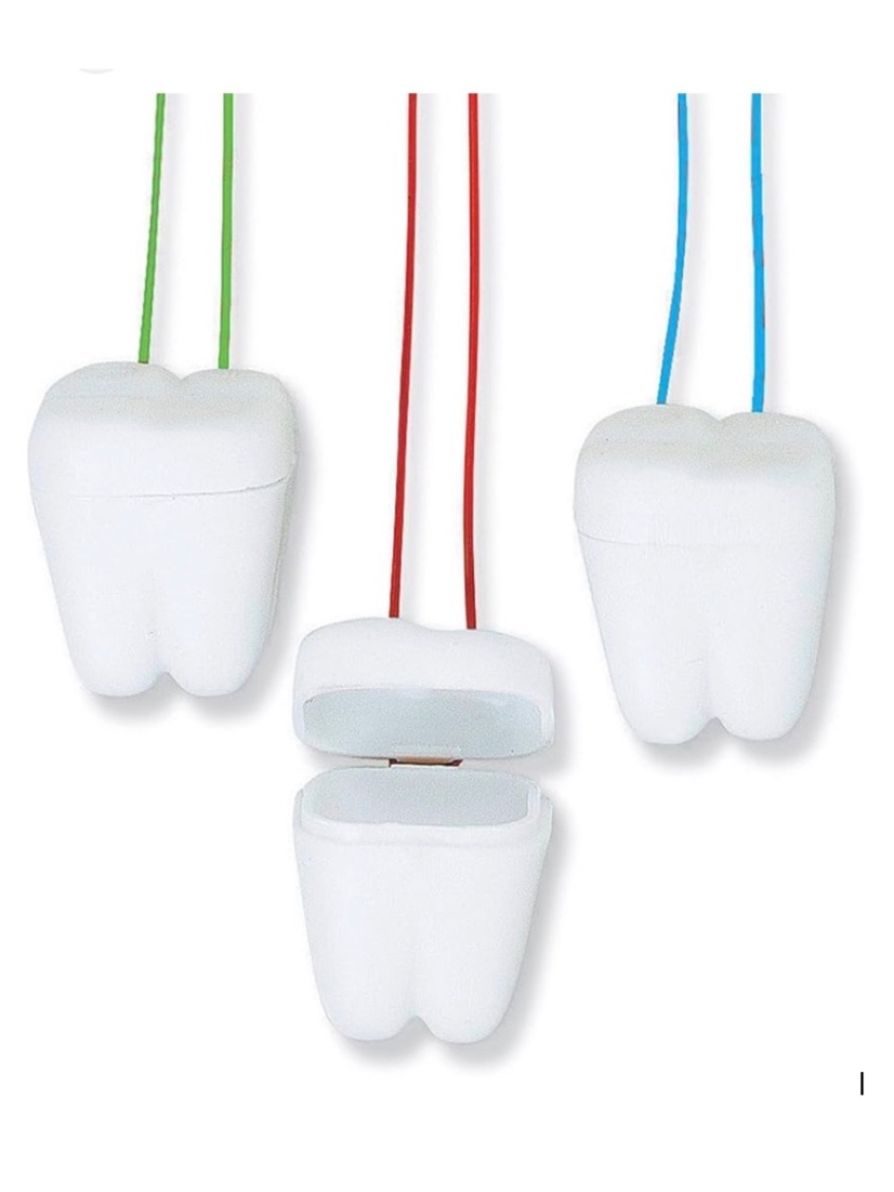Tooth Necklace for Lost Teeth, Dentist Giveaways (Bulk Set) NEW but tangled